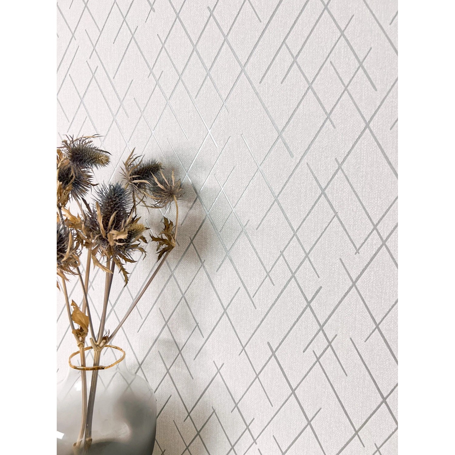 Newroom Vliestapete Saira Silver Linien Modern FSC®_2