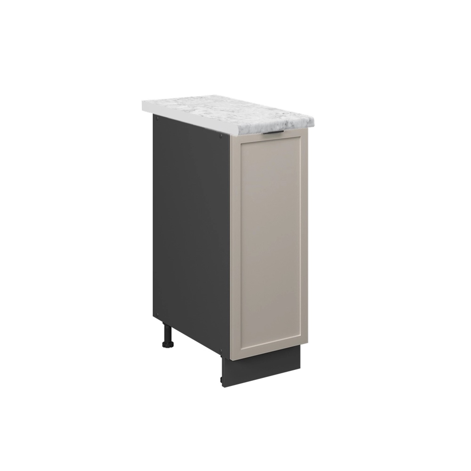 Vicco Apothekerschrank Fame-Line GrauBeige 30 cm AP Marmor mit Anthrazit Ko günstig online kaufen