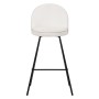 ML-Design Barhocker 4er Set, beige Stoffbezug, 75 cm hoch, mit schwarzem Metallgestell.