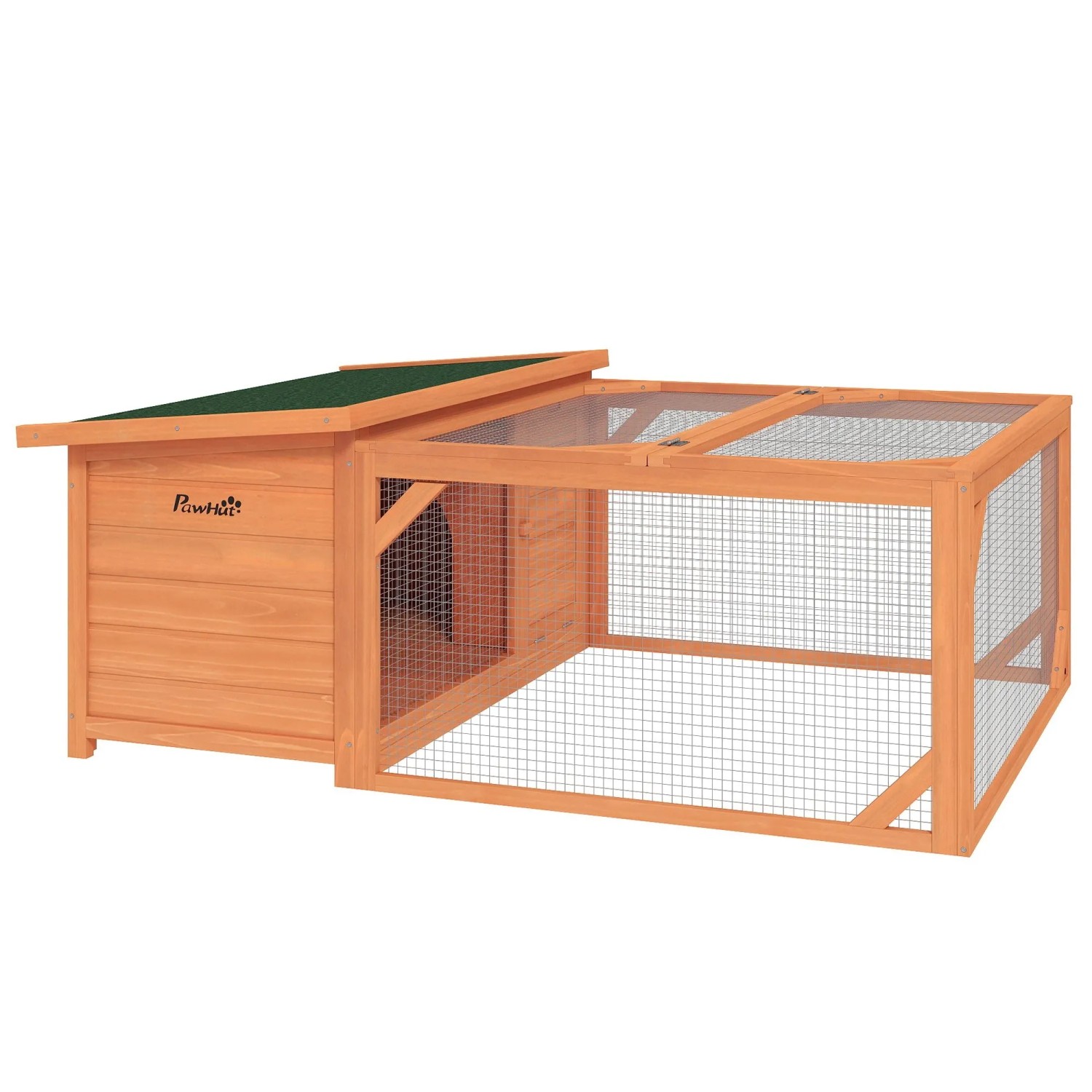 PawHut Hasenstall Tannenholz 125,5 x 100 x 49cm
