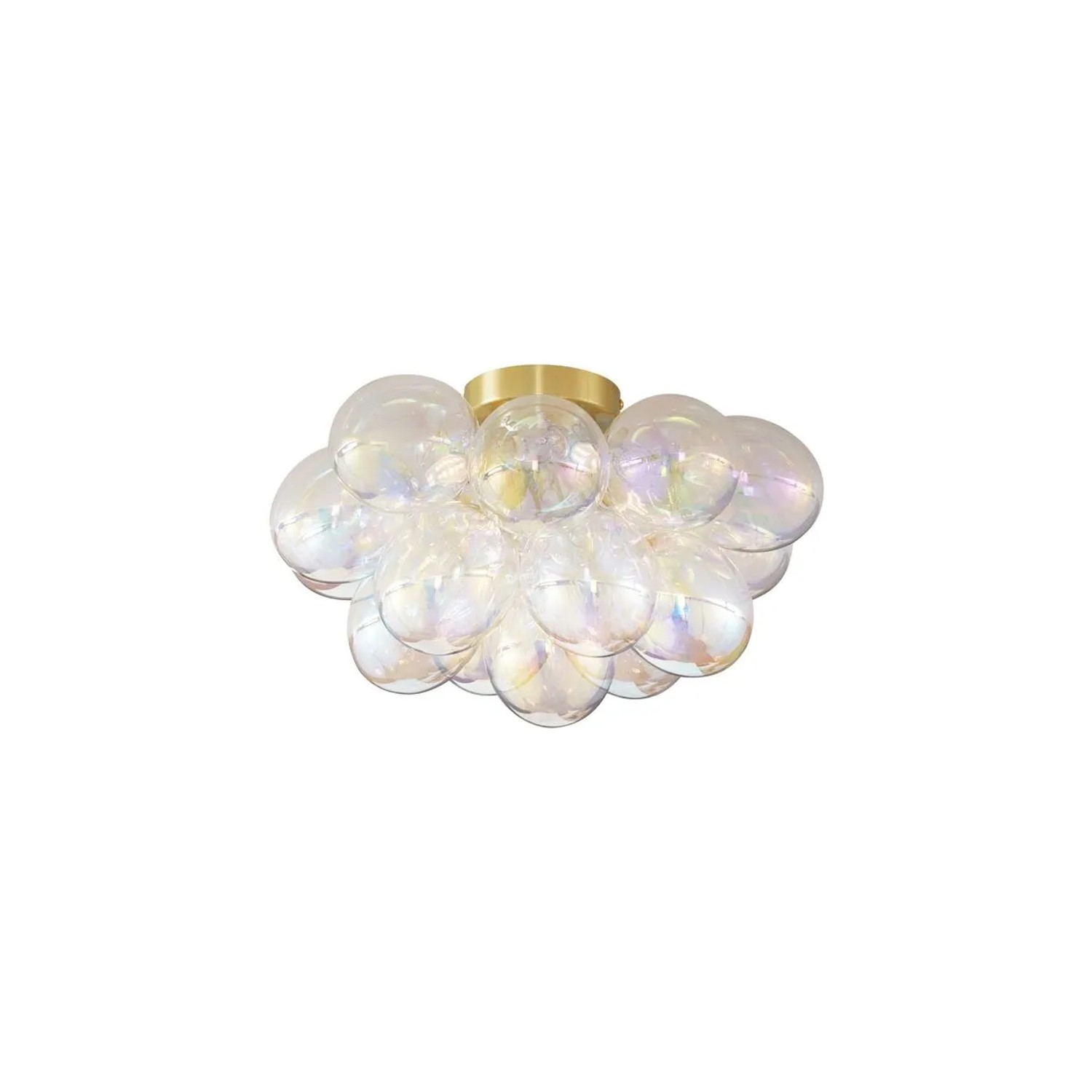 QAZQA Design Deckenleuchte Messing mit Regenbogenglas 4-flammig Uvas