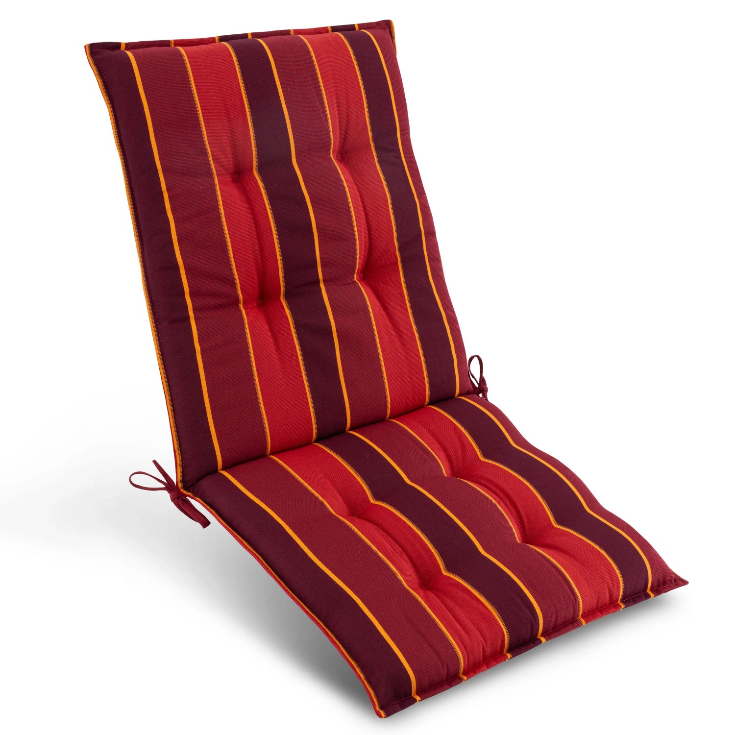 Beautissu Sun-NL Niederlehner 105x50x8cm Rot-Gestreift