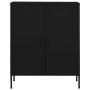 Schwarzer vidaXL Lagerschrank aus Stahl, 80x35x101,5 cm, Büroschrank mit zwei Türen.