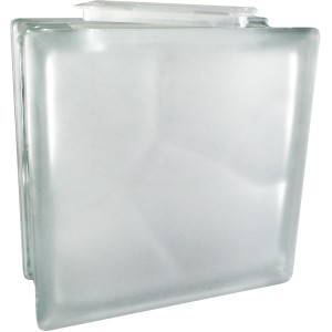 Weißer Dekoglasstein Wolke, 2-seitig satiniert, 19,8x19,8x8 cm. Vielseitig als Vase oder Spardose nutzbar.