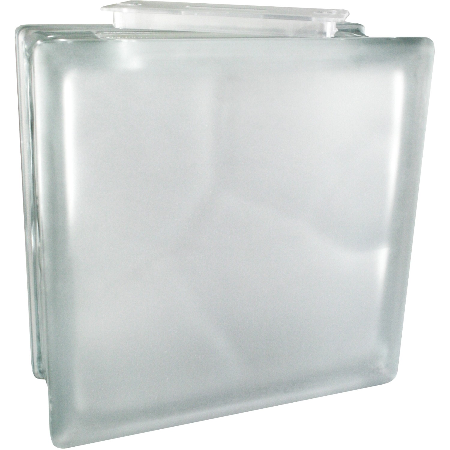 Glasstein - Vollsicht Dekoglasstein Wolke Weiß 2-Seitig 19,8 cm x 19,8 cm x 8 cm