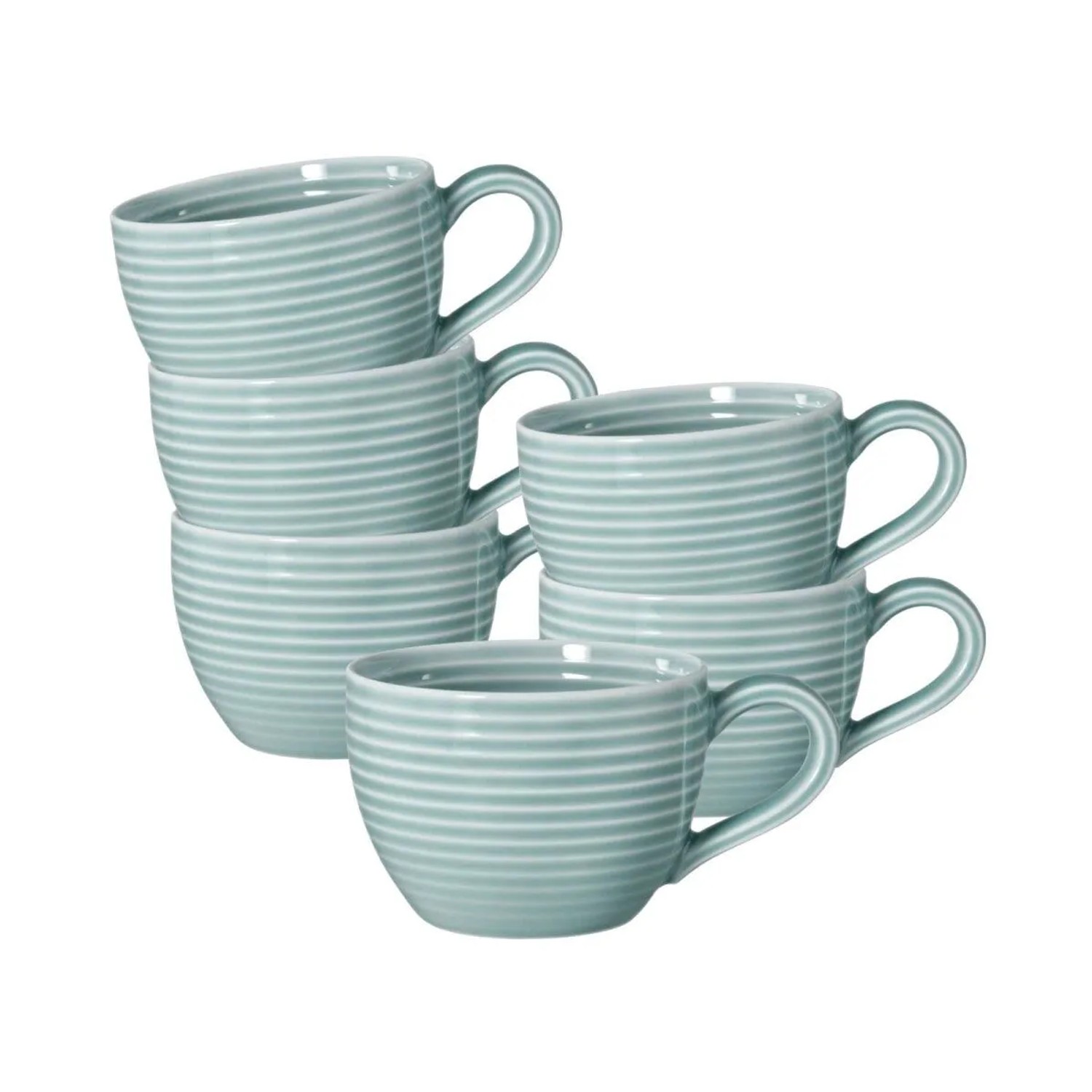 Seltmann Weiden Beat Color Glaze Espressotasse 0,11, 6er Set Arktisblau