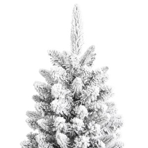 Detailaufnahme: Beschneiter, künstlicher Weihnachtsbaum, 240 cm hoch, für festliche Dekoration.