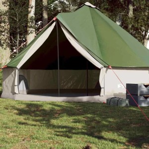 vidaXL Tipi-Familienzelt 8 Personen Grün Wasserdicht 94588