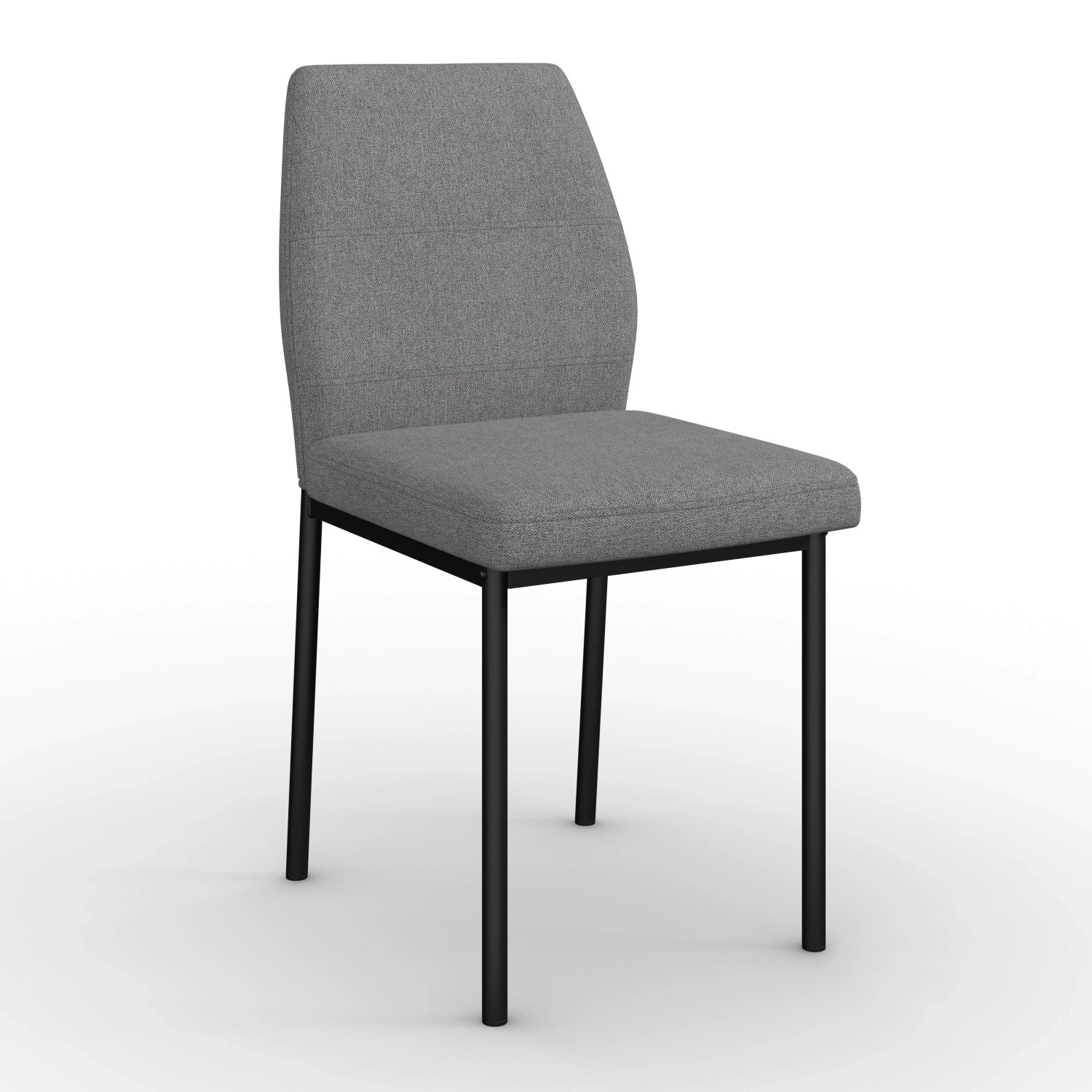Bessagi Home Stuhl Cori Hellgrau Webstoff Gepolstert