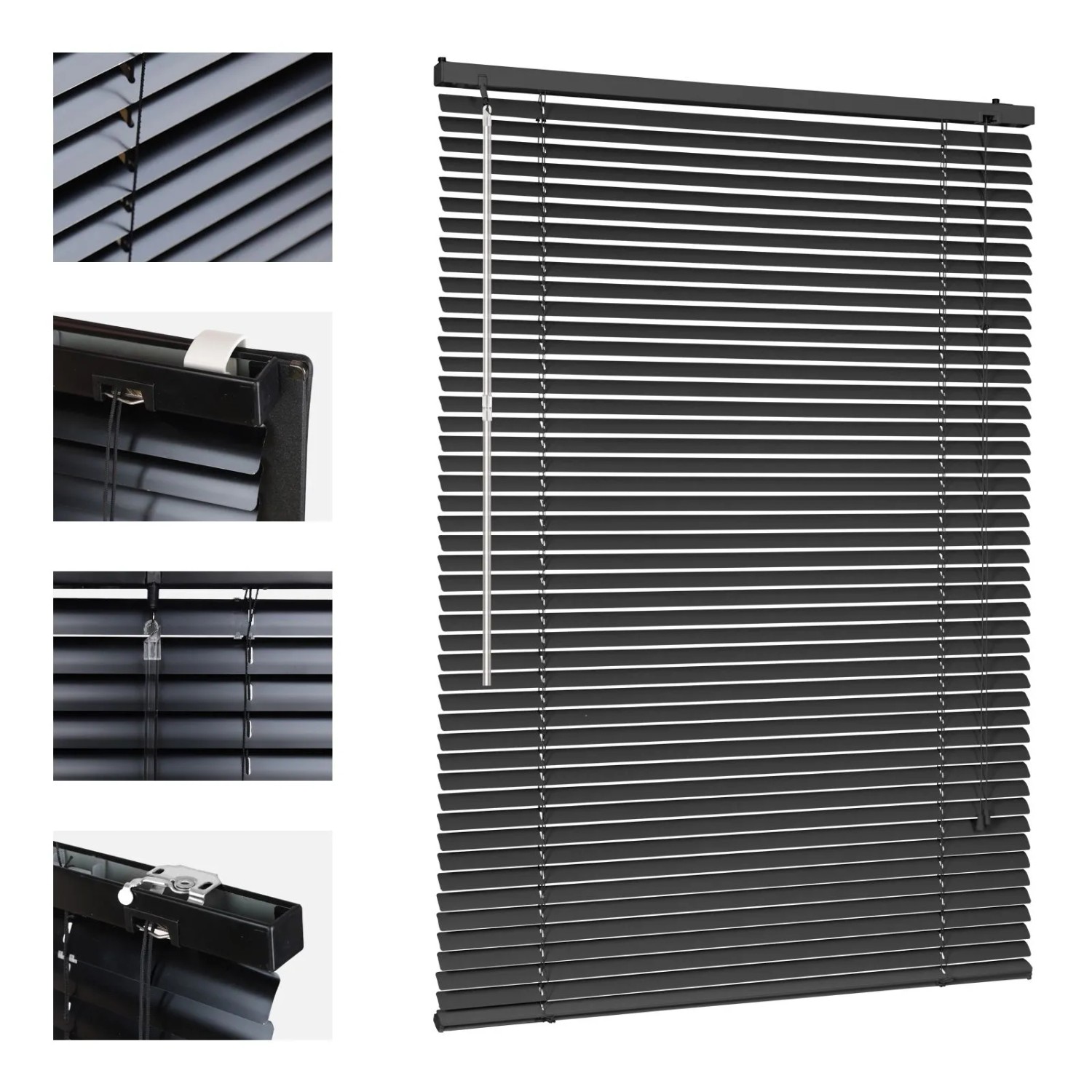Sekey Aluminium Jalousie 105 cm x 160 cm Schwarz