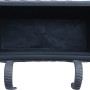 Anthrazit-schwarzer Polyrattan Balkonkasten 40x28x22 cm für Hängetöpfe, mit herausnehmbarem Topf.