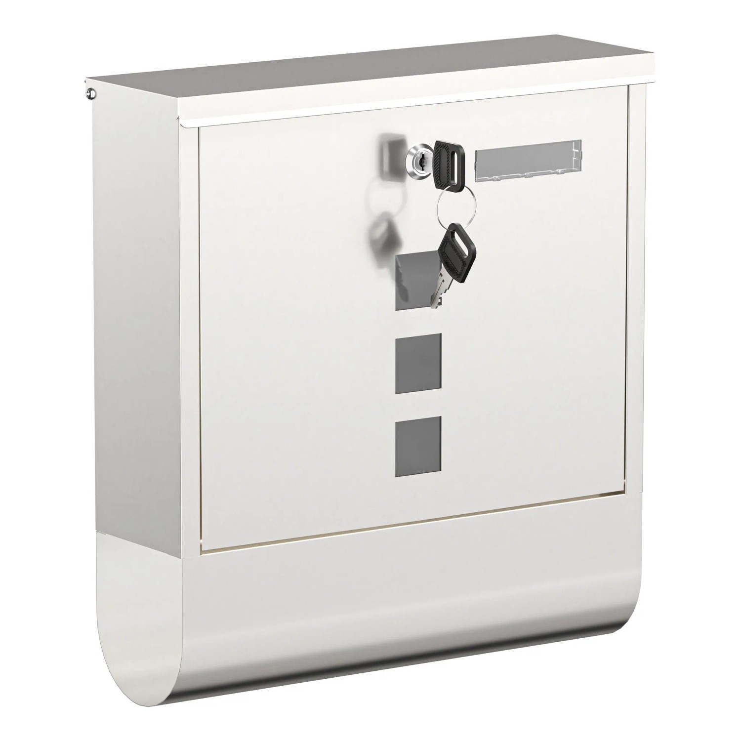 Wiltec Briefkasten Edelstahl 305X95X335Mm Schloss Zeitungsfach Wandbriefkasten