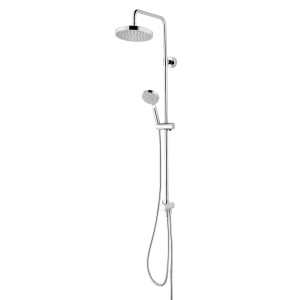 Schulte ExpressPlus Duschsystem Rain III mit Kopf- und Handbrause, Chrom.