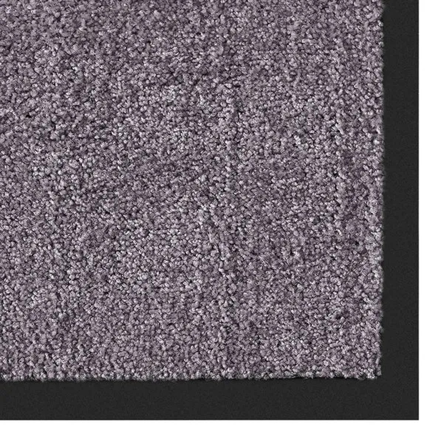 Detailaufnahme: Beige-graue Karat Schmutzfangmatte Rhine, 120x180 cm, mit dunklem Rand.