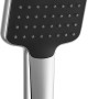 baliv Handbrause HBR-120.270, verchromt und schwarz, eckige Form.