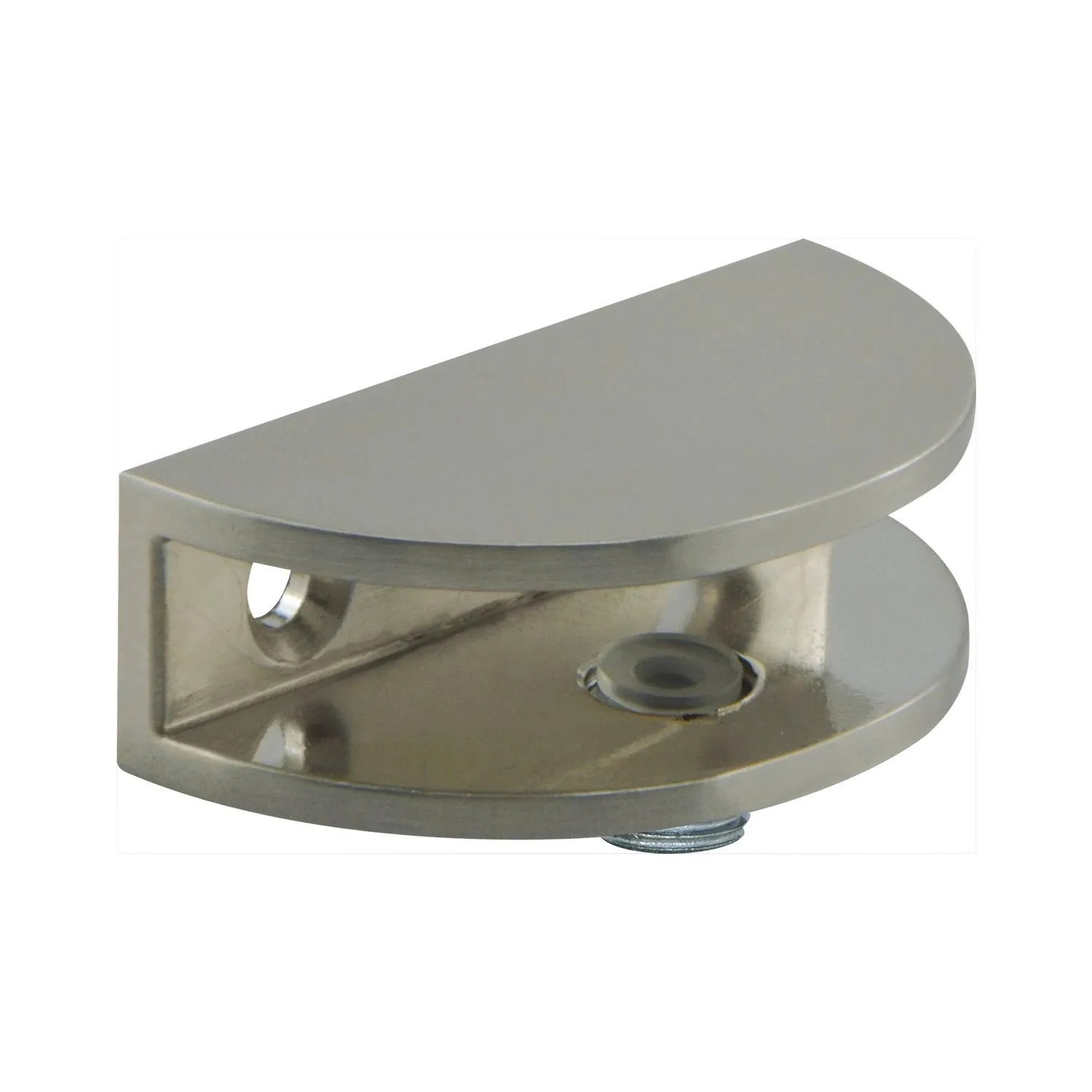 Fonsegrive Glastablar-Klemmträger Portici Glas 4-8 mm Zamak Edelstahleffekt