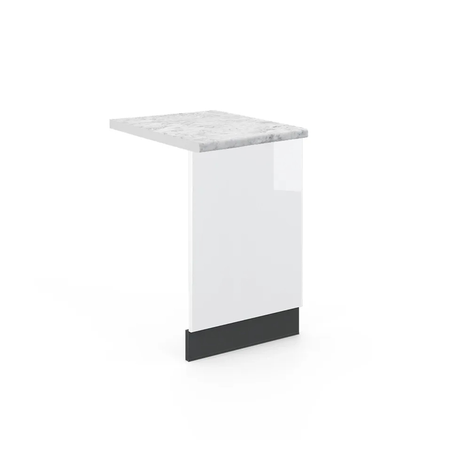 Vicco Frontblende Fame-Line Weiß Hochglanz/Anthrazit 45 cm AP Marmor