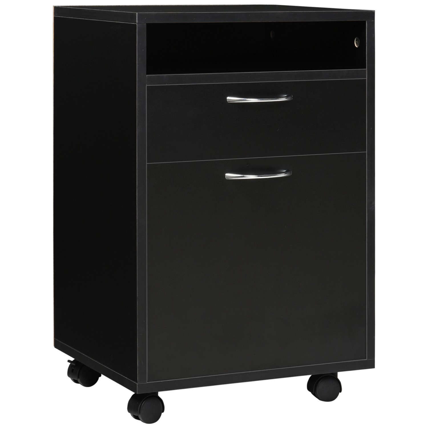 HOMCOM Rollcontainer mit Schublade für Büro Arbeitszimmer Schwarz 40 x 35 x günstig online kaufen
