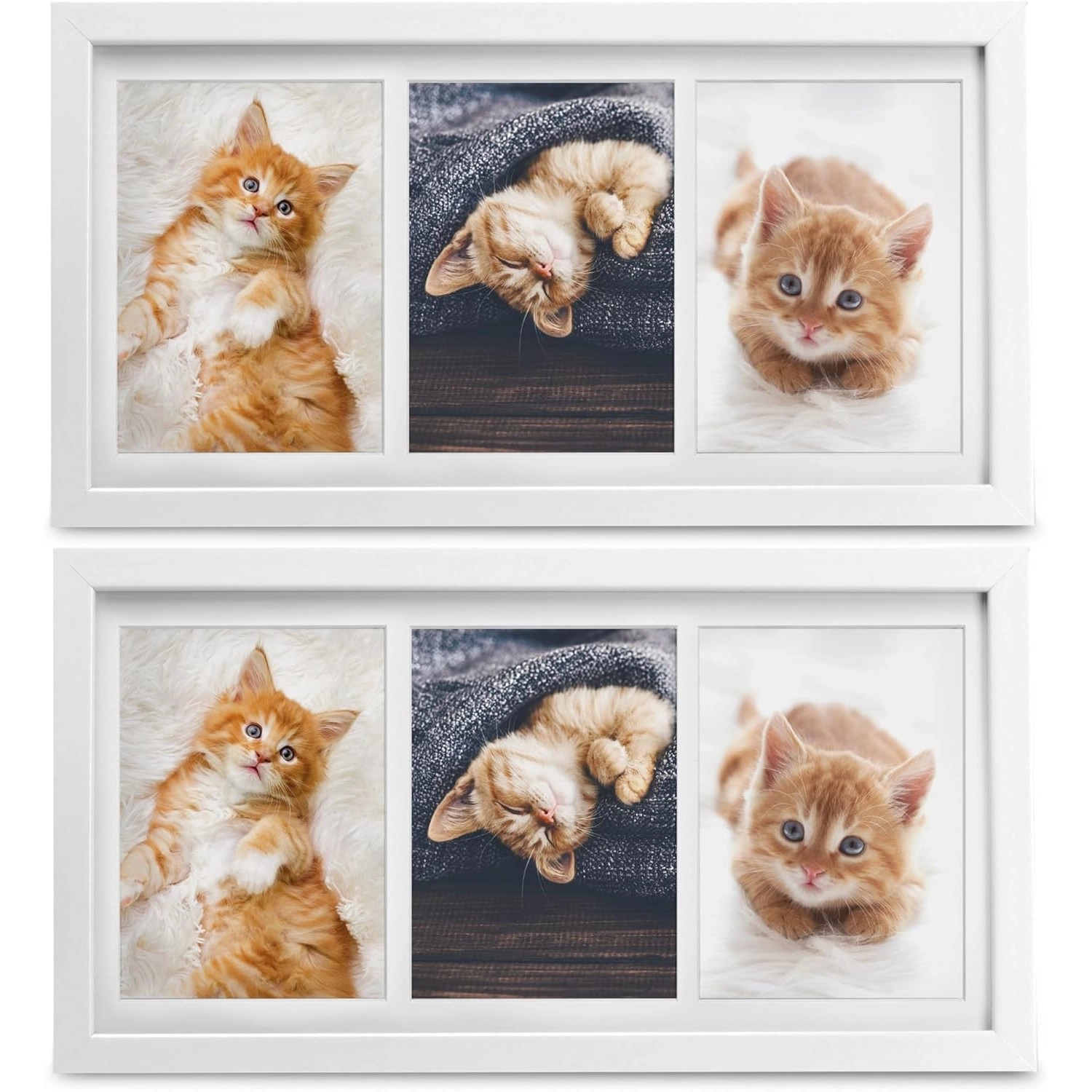 Bomoe Galeria Bilderrahmen 3 Bilder 10x15cm Weiß 2tlg günstig online kaufen