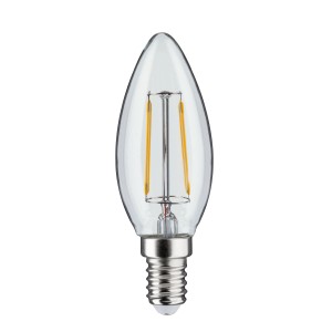 Paulmann LED-Kerze Filament, klar, 2W, 3000K, dimmbar für Plug & Shine Außenbeleuchtung.