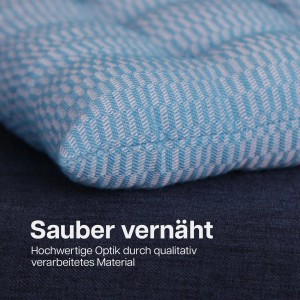 Bestlivings Stuhlkissen Lissabon, 40x40 cm, türkis, Detailaufnahme der Webstruktur.