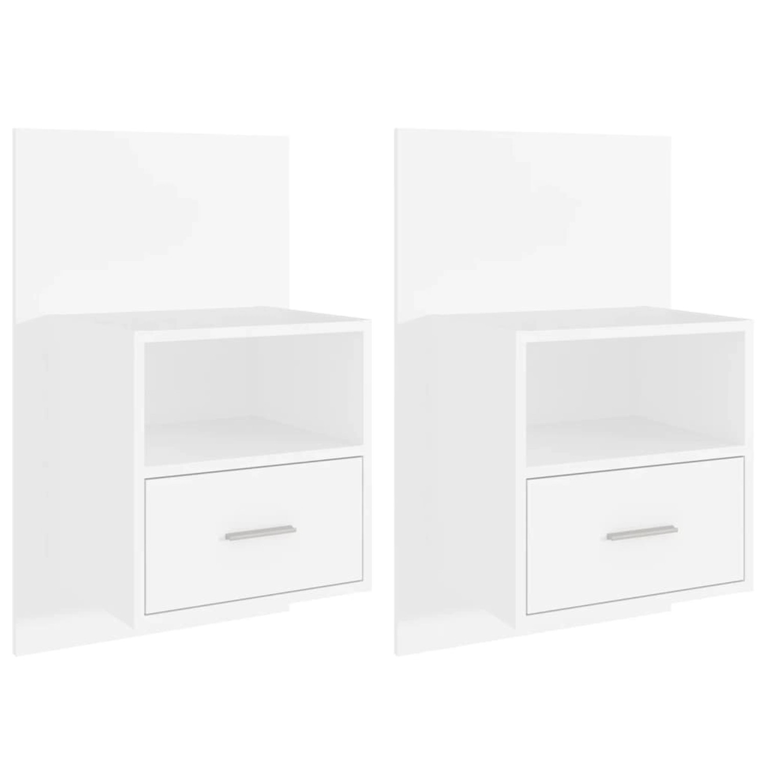 vidaXL Wand-Nachttische 2 Stk, Weiß 811008 günstig online kaufen