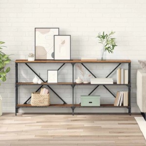vidaXL Konsolentisch mit Regal mit Speicher Altholz 160 x 30 x 75 cm 881902
