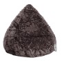 Anthrazitfarbener Sitting Point Sitzsack Fluffy mit 220 l Volumen.
