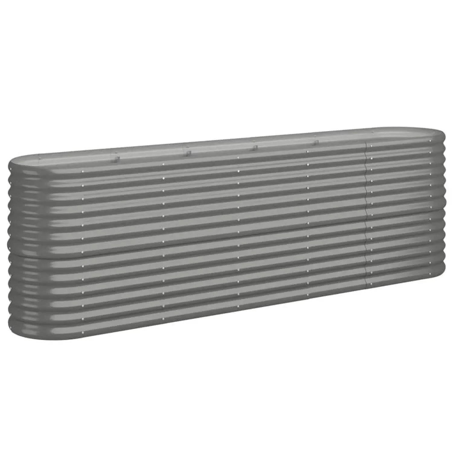 Furnicato Hochbeet Verzinkter Stahl 224x40x68 Cm Grau