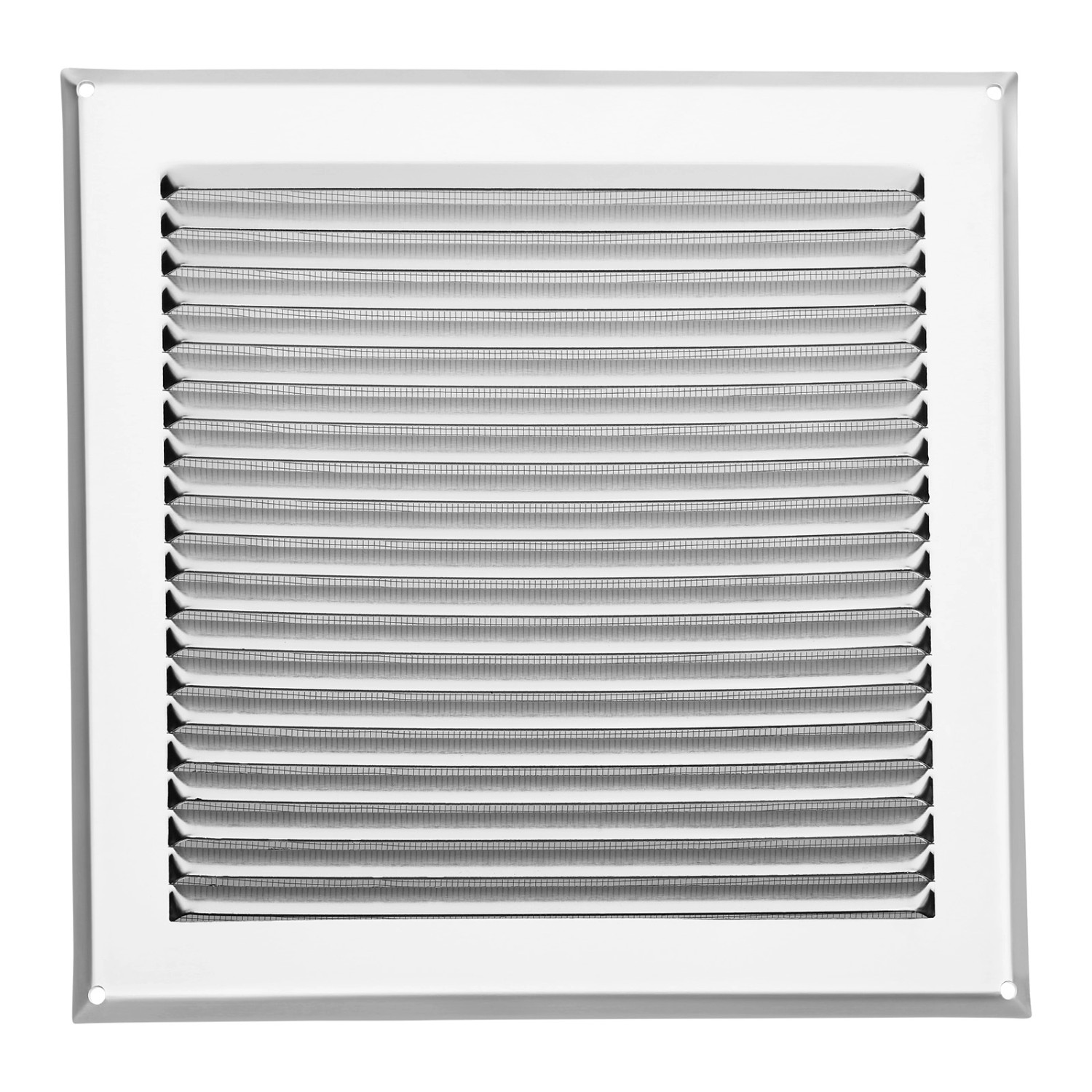 SOTECH Aluminium-Lüftungsgitter 250 x 250 mm Edelstahloptik Aufschraubbar mit Insektenschutz_2