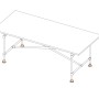 Fußplatte, rund, silber verzinkt, Ø 2,7 cm, für Stahlrohr Möbelbau.