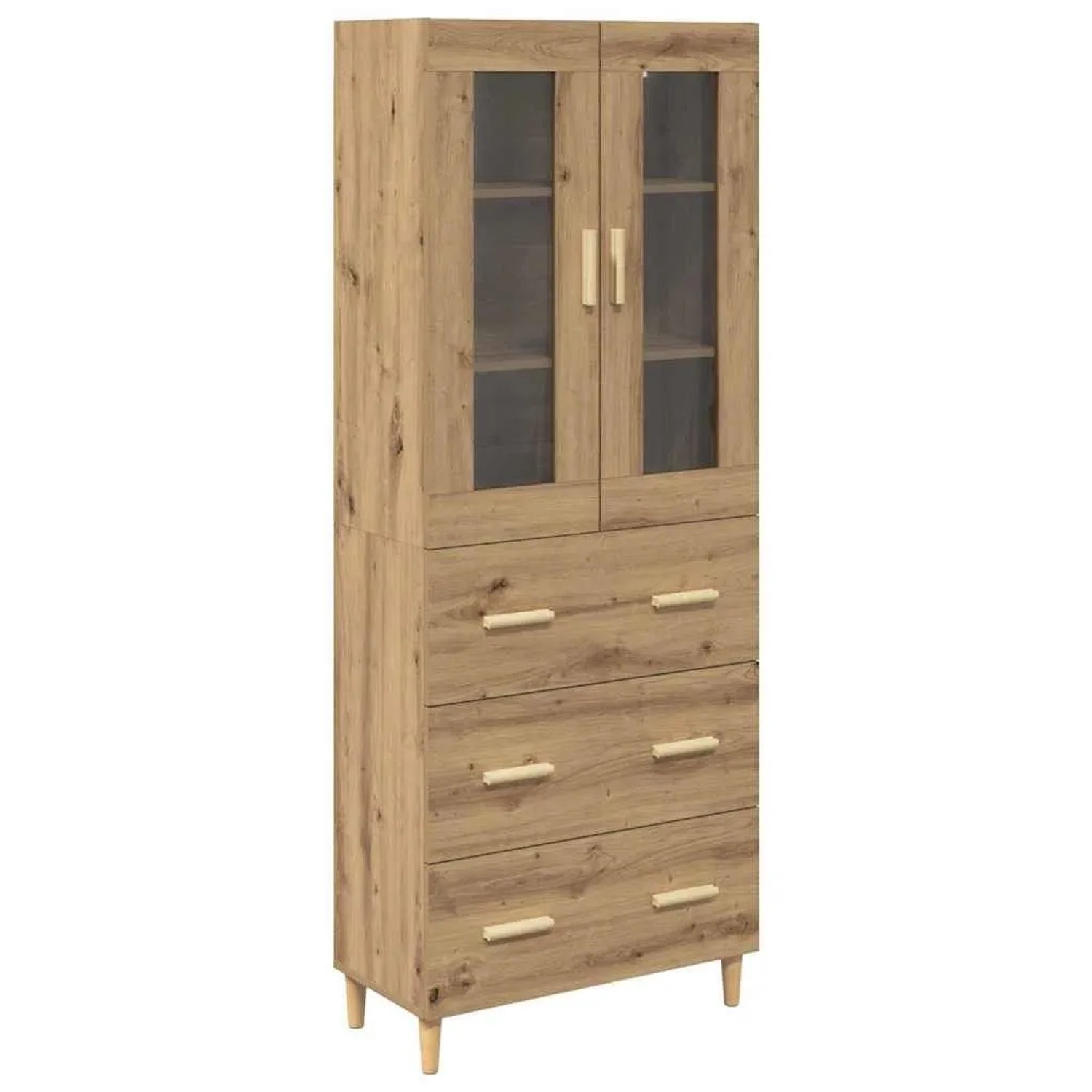 vidaXL Highboard mit Schubladen Artisan-Eiche 69,5 x 34 x 180 cm 3416002 günstig online kaufen