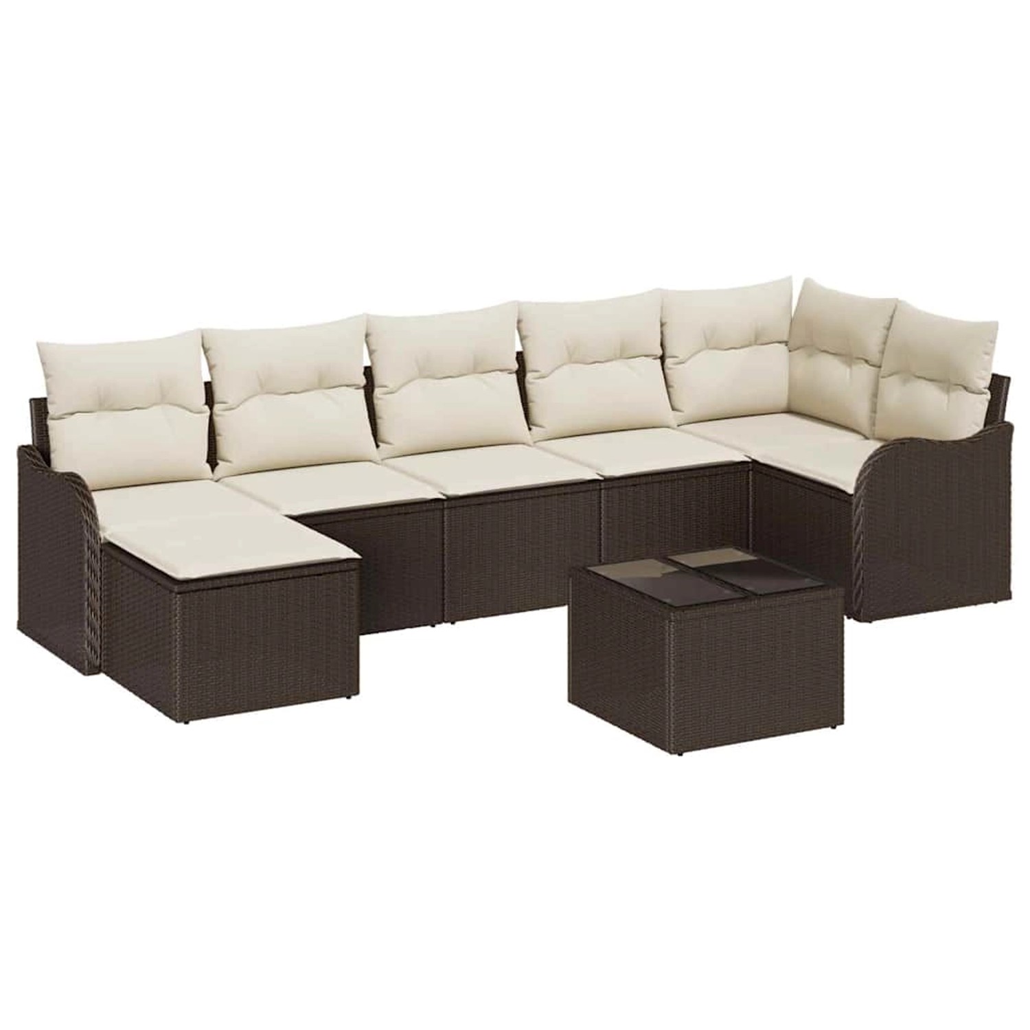 vidaXL 7-Teiliges Garten-Sofa-Set mit Kissen in Grau aus Poly Rattan 335446 günstig online kaufen