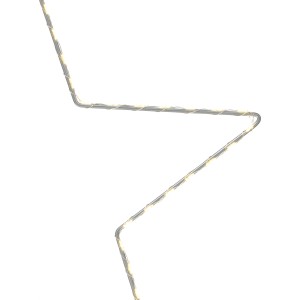 Deko-Stern mit LED-Beleuchtung, warmweiß, 38 cm, für Innen und Außen.