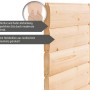 Detailansicht Woodfeeling Sauna Jella: 38mm Fichtenholzbohlen mit Nut-Feder-Verbindung.