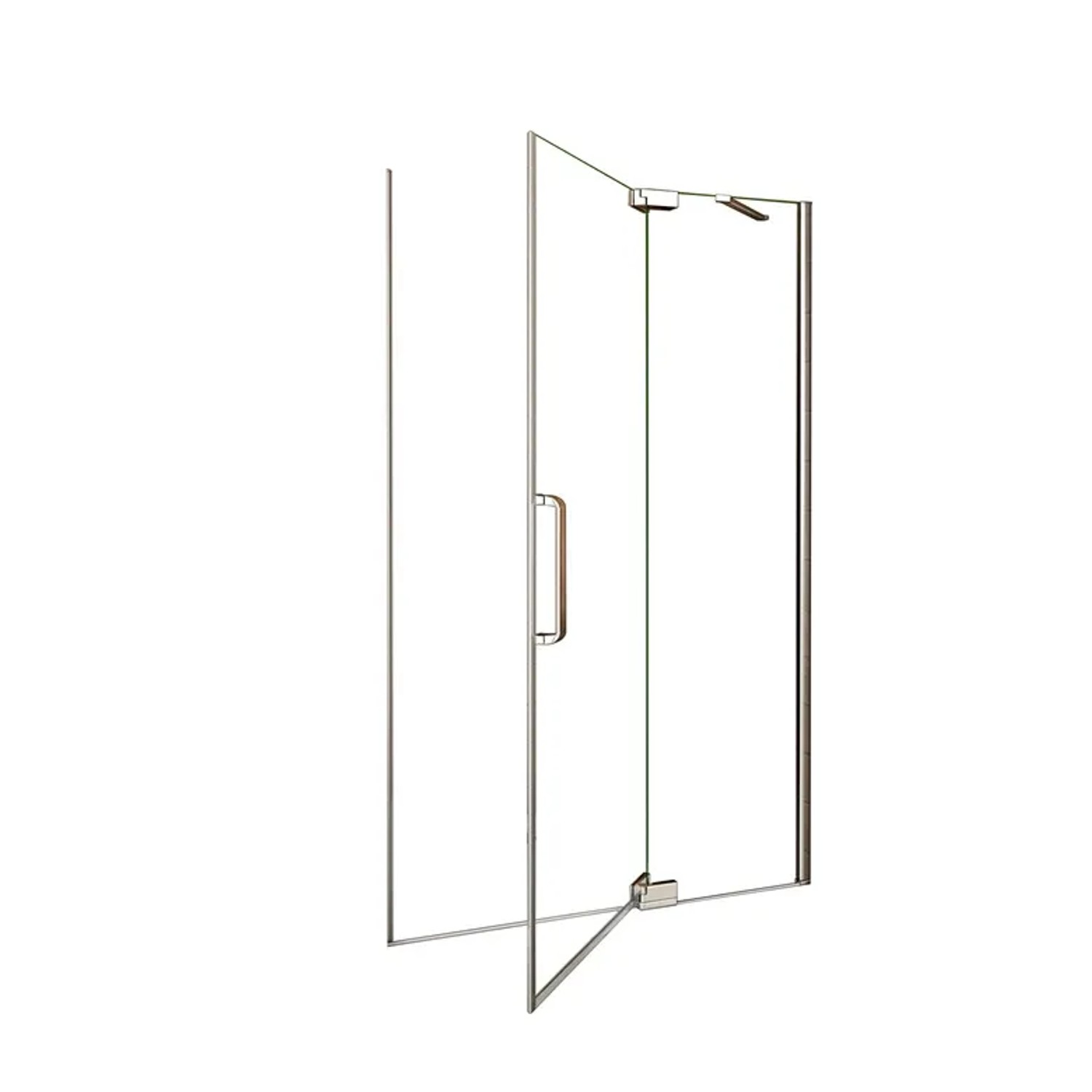 Duschparadies Duschtür Nischentür 100 x 195 cm Drehtür 8mm Nano Glas Duschabtrennung Duschwand Hochglanz Verchromt
