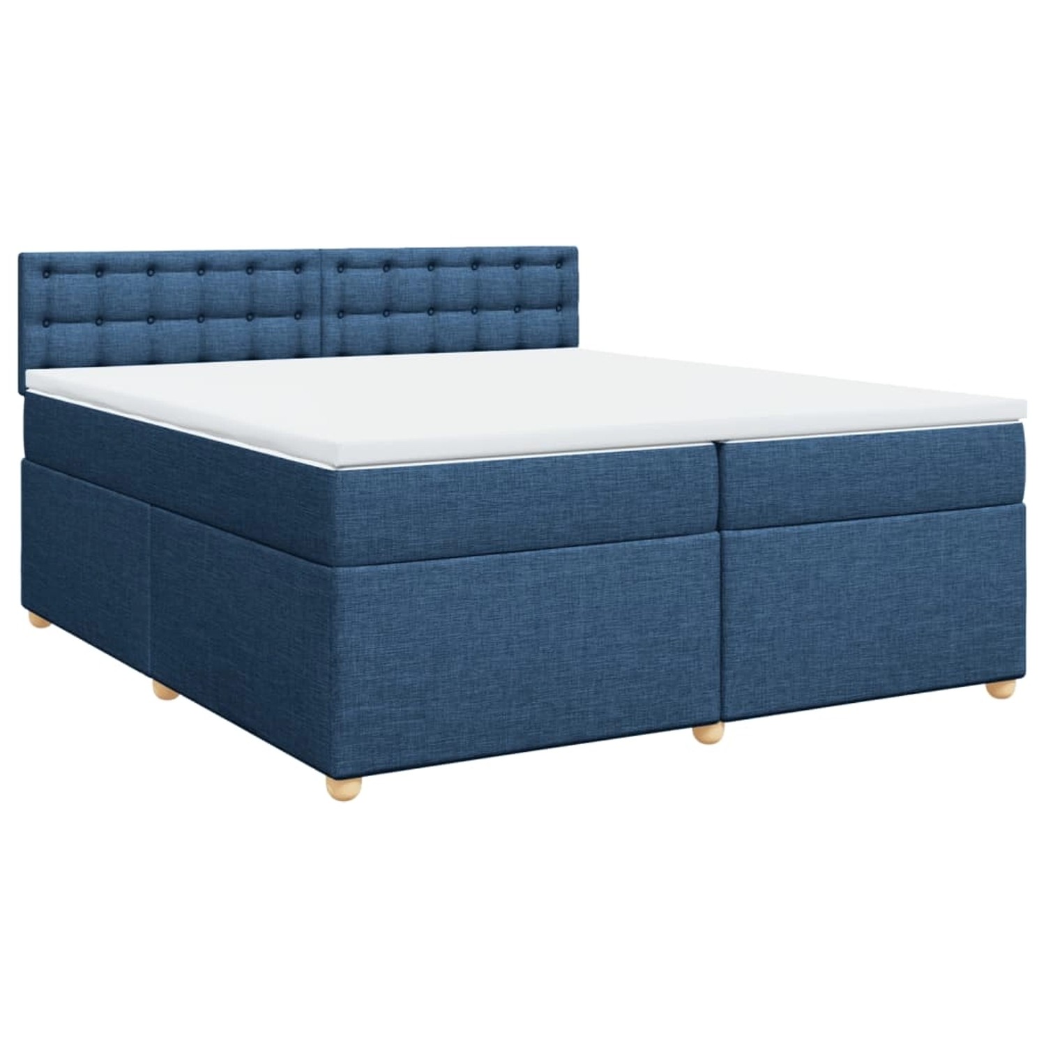 vidaXL Boxspringbett mit Matratze Blau 200x200 cm Stoff 3286807 günstig online kaufen