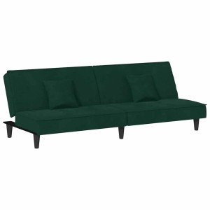 vidaXL Schlafsofa Dunkelgrün Samt 351909