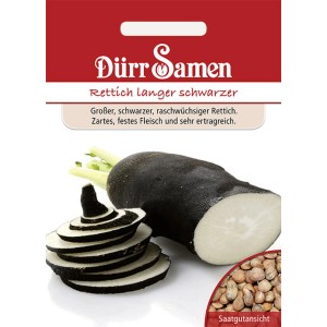 Dürr Samen Winterrettich Langer Schwarzer: Rettich und Rettichscheiben