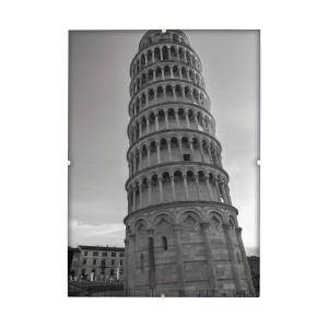 Rahmenloser Bilderrahmen 13x18 cm mit Foto des schiefen Turms von Pisa.