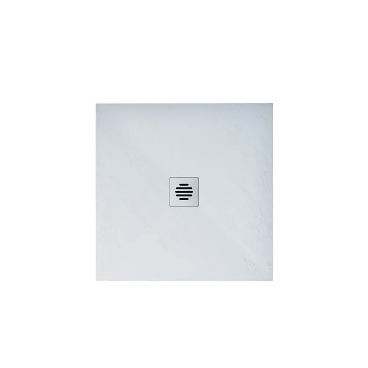 Duschparadies Duschwanne Duschtasse 80x80x3cm für Duschkabine Duschwand Walk-in Dusche Duschtür Schiefer Effekt Rechteck Weiß T2