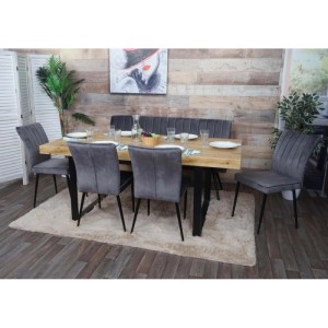 MCW Esszimmer-Set K16 5-teilig Dunkelgrau