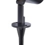 Schwarze Lutec LED Solar Wegeleuchte Ginbo mit Erdspieß, warmweiß bis tageslichtweiß und RGB.