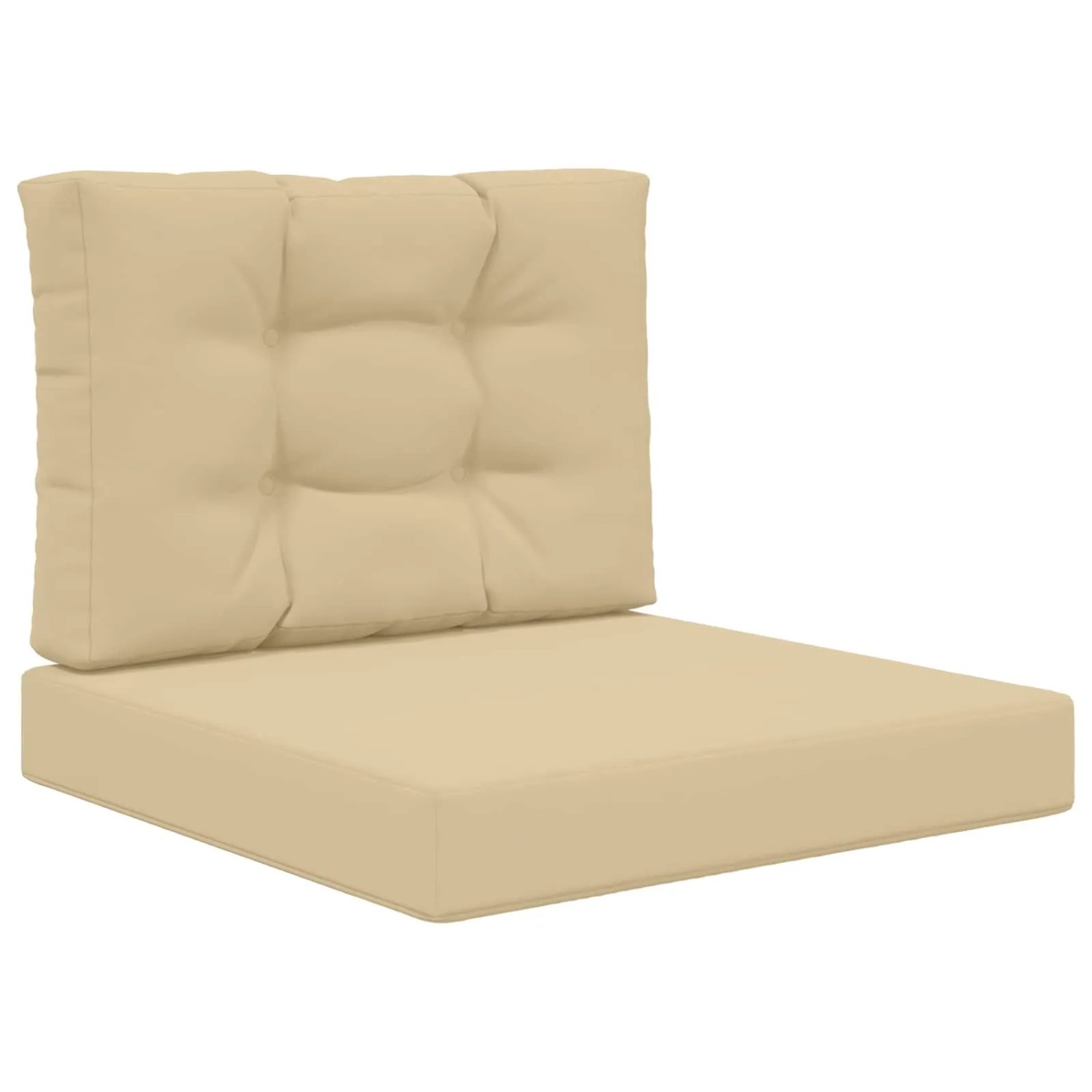 vidaXL Sofakissen für Draußen 2-Tlg Beige Polyester 900730