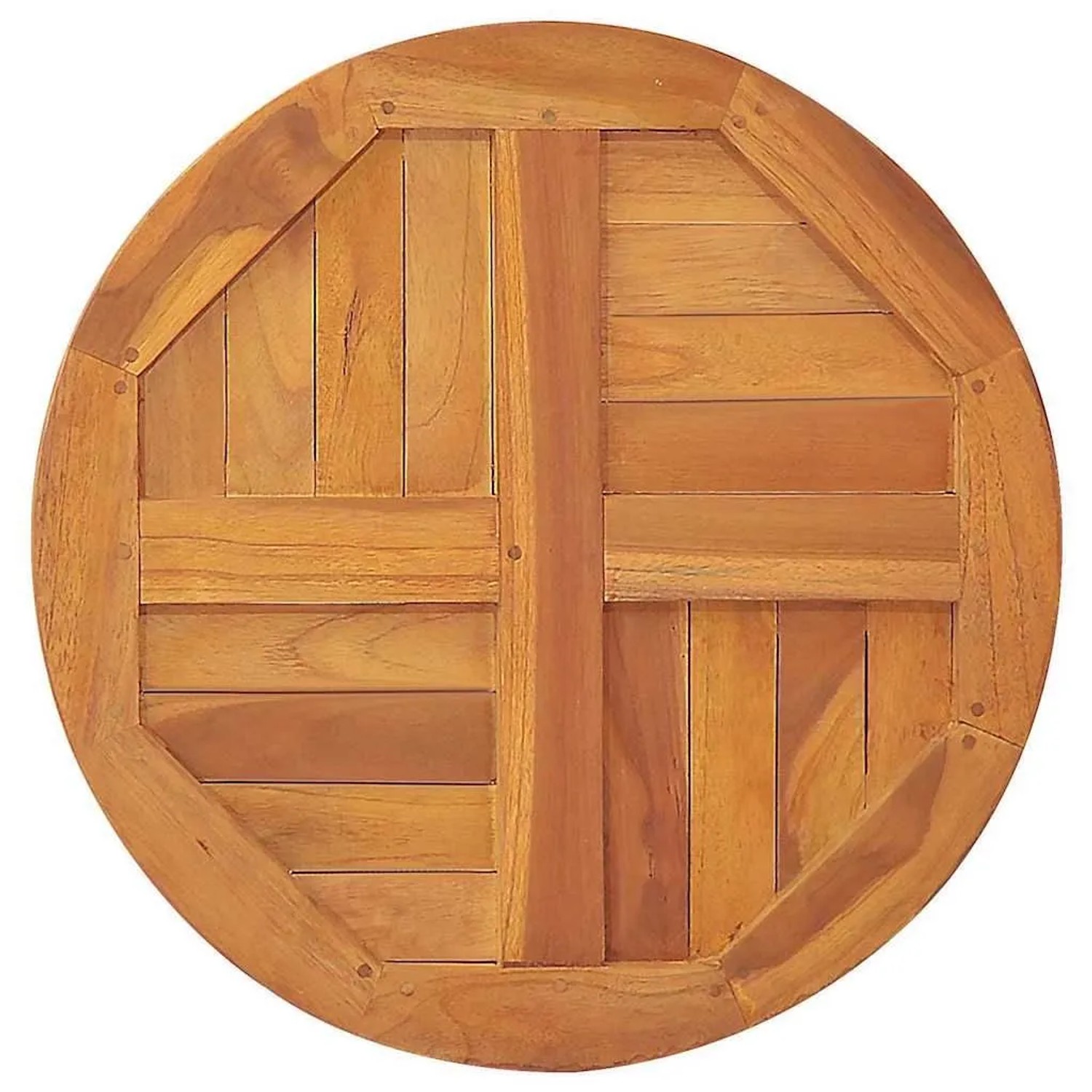 vidaXL Tischplatte Massivholz Teak Rund 2,5 cm 70 cm 48985_5