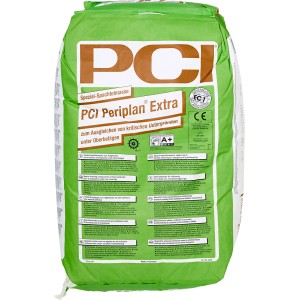 Sack PCI Periplan Extra Spezialspachtelmasse, 25 kg, zum Ausgleichen von Unebenheiten im Innenbereich.