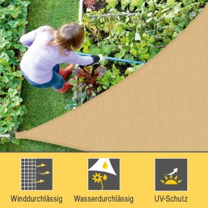 Sol Royal Sonnensegel Dreieckig 3x3x3m SolVision HS9 Sand