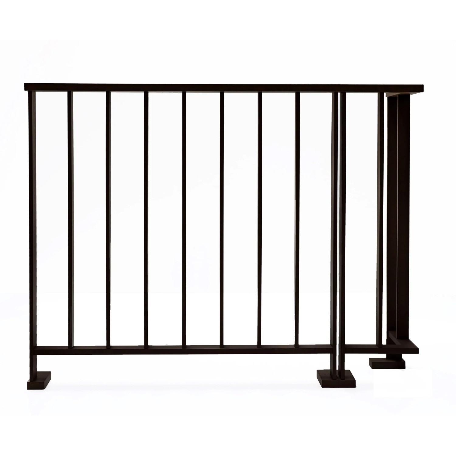 Eckset Linus, Aluminium, Anthrazit, für Treppen- & Geländermontage, 120x26cm.