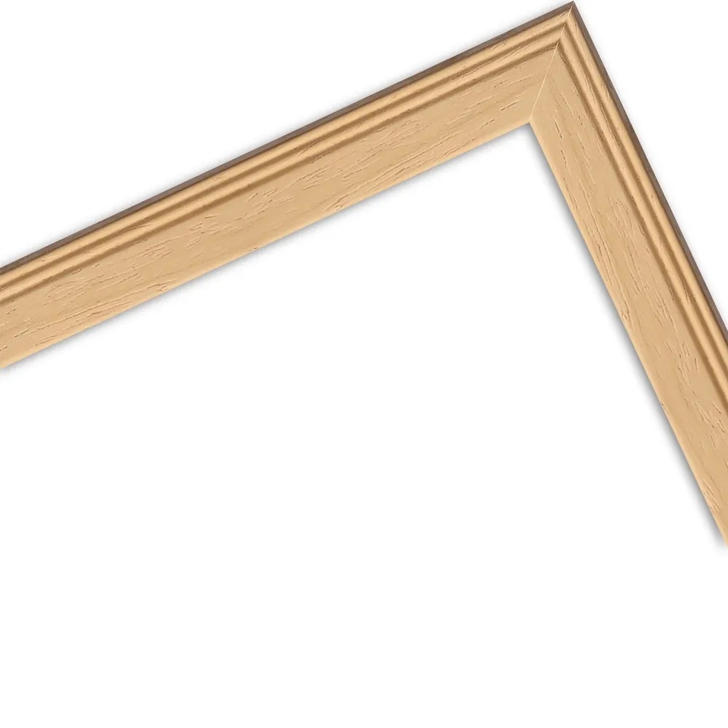 Detailansicht des Holz-Bilderrahmens H320 in Natur-Optik, 40x60 cm, klassischer Stil.