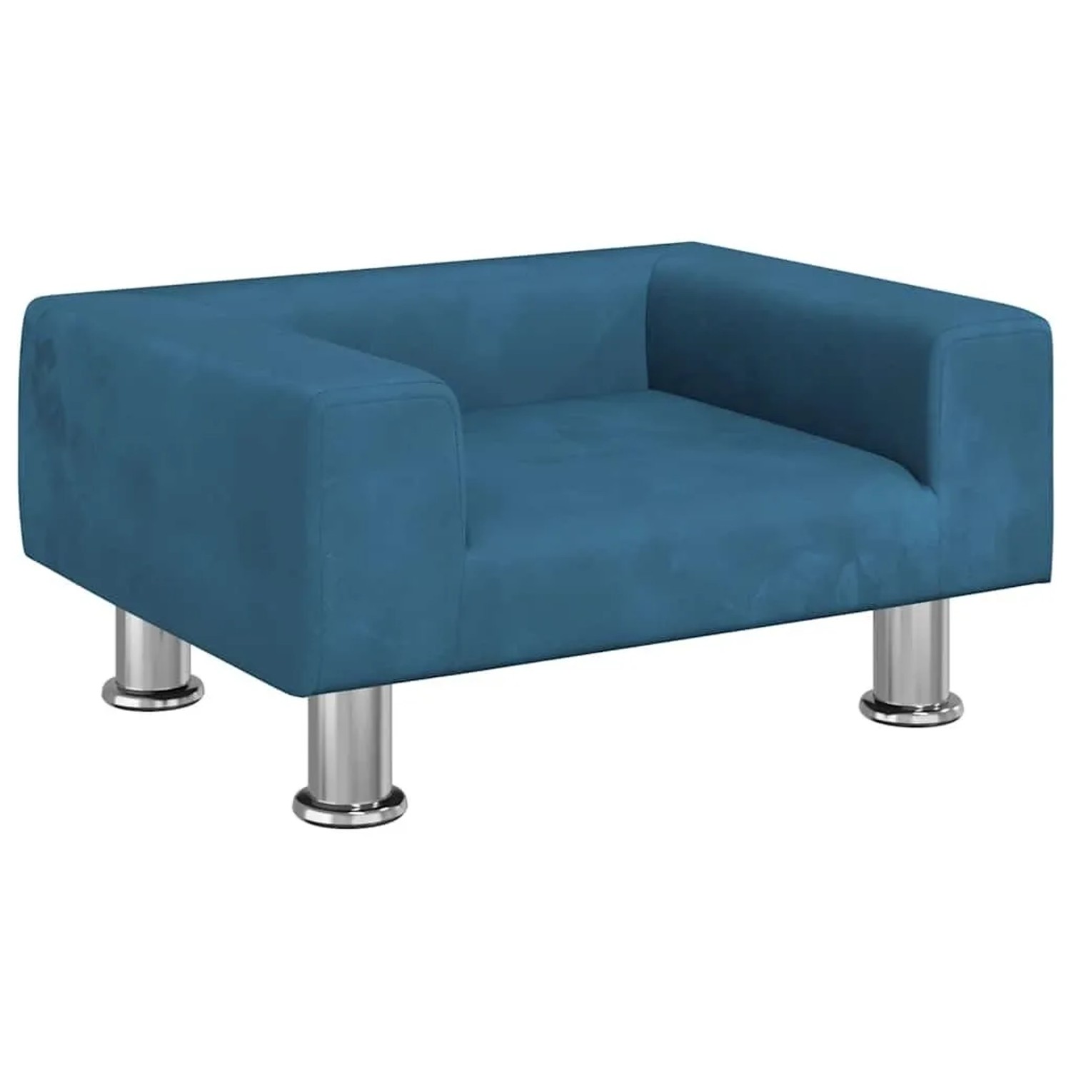 vidaXL Hundebett Blau 50x40x26,5 cm Samt 171925